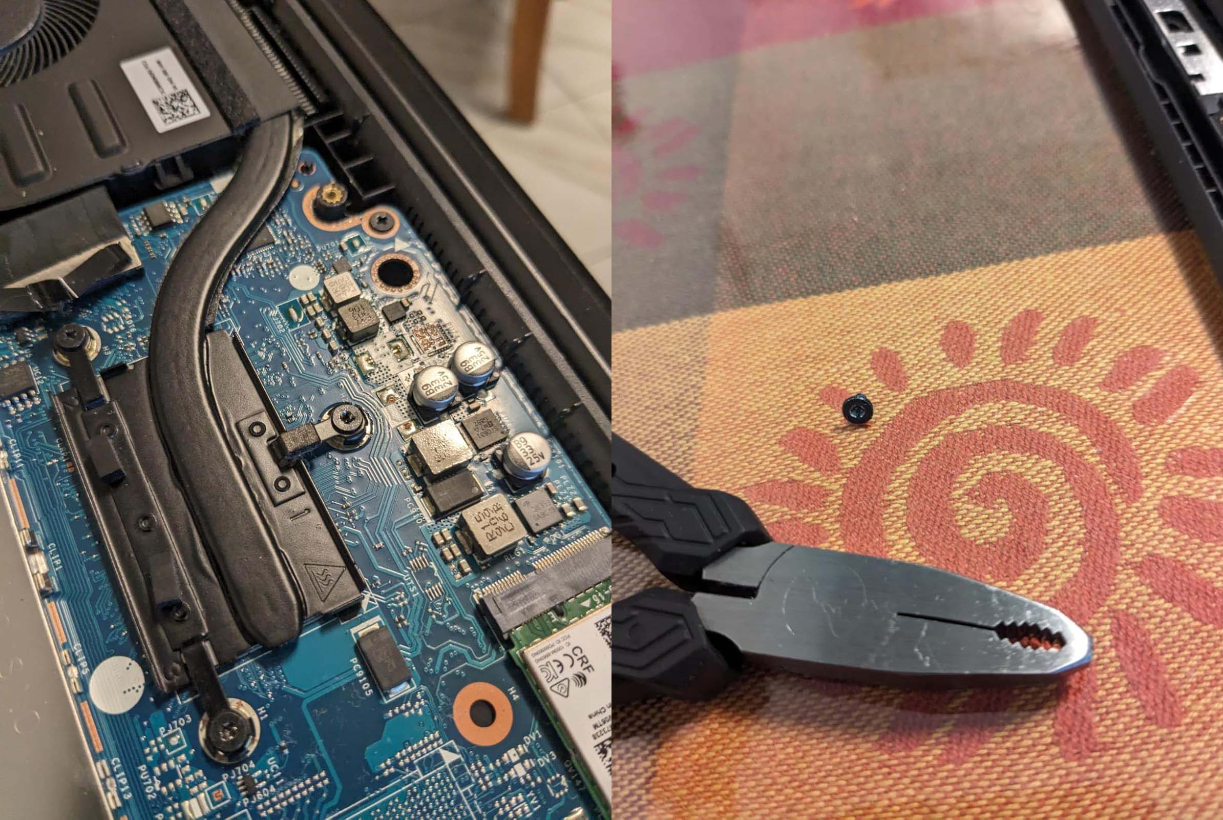 Stripped Screw on Lenovo Ideapad Heatsink Mount